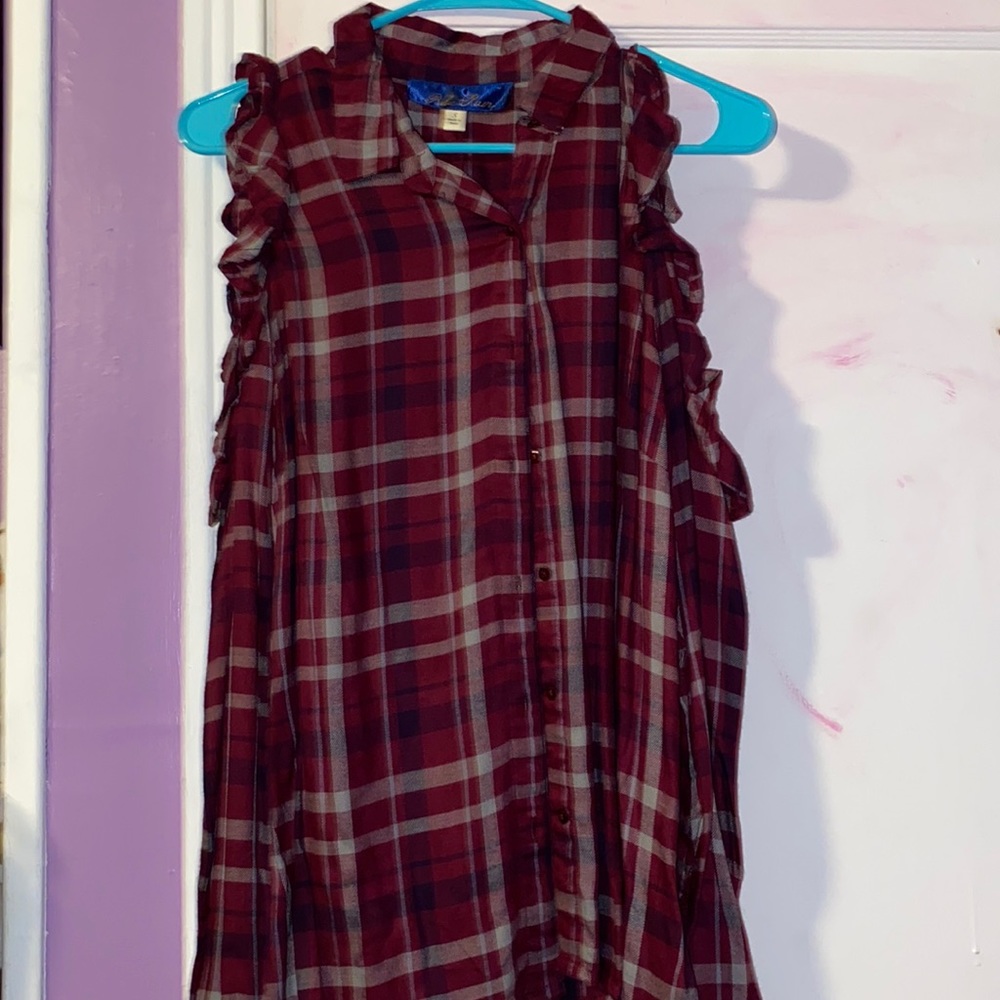 Plaid button down